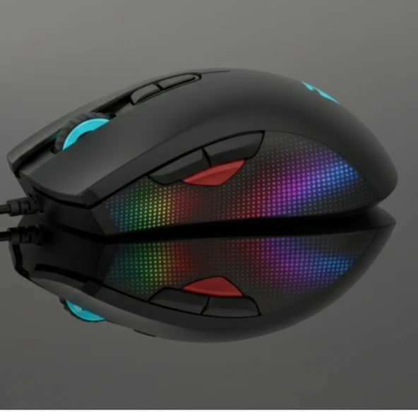 Trio - G802 Siyah RGB Gaming Mouse | Kablolu Oyuncu Faresi - Resim 2