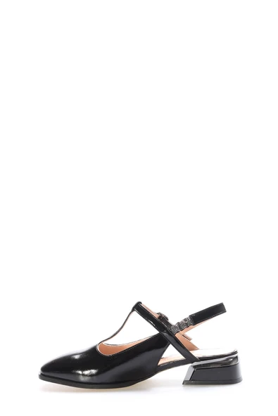 Hakiki Deri  Kadın Kısa Topuklu Ayakkabı 064ZA112 - Resim 2