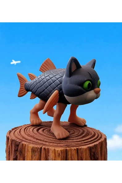 Oppy Trulimero trulichina figürü Brainrot Karakteri Haraketli 15 cm boyunda tung tung sahur ailesi - Resim 2