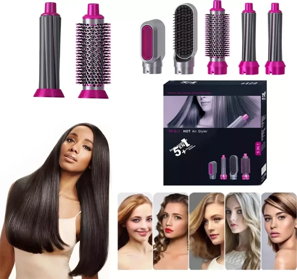5 in 1 Hava Üflemeli Saç Düzleştirici (4989) - Resim 4