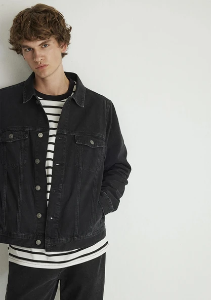 M0110273-85218 MAVİ RAY SMOKE COLLEGE CEKET - Resim 4