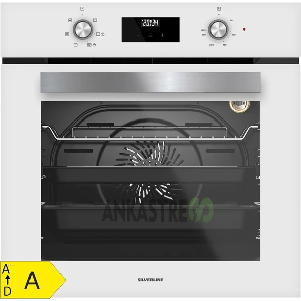 Silverline BO6502W02 - CS5365W01 - 3457 Soho 60 Beyaz Cam Ankastre Set - Resim 2