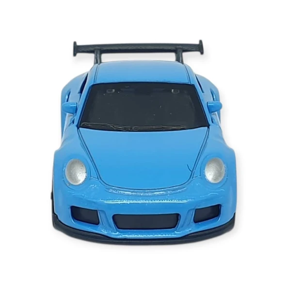 Çek Bırak Metal Küçük Arabalar 8 cm - 6411A-1 - Mavi - Resim 3