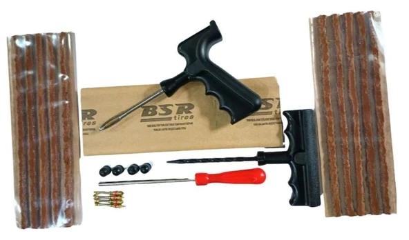 Dubleks Lastik Tamir Seti : 15 Adet 20cm Kalın Fitil , 3 Alet , Sibop Iğnesi Ve Kapak Ilave ürün görseli