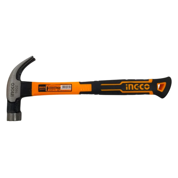 Ingco HCHD0166 16oz/450gr Endüstriyel Fiberglas Saplı Çatal Çekiç ürün görseli 1