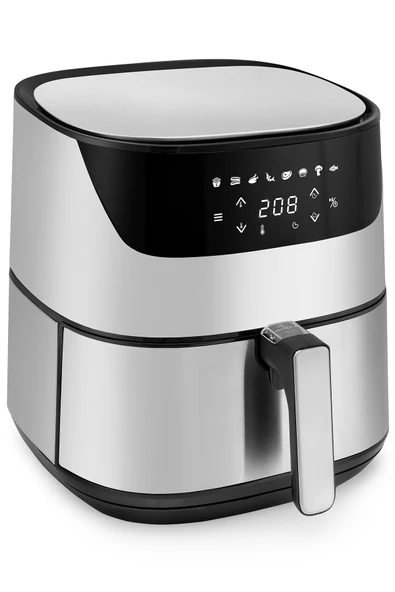 GOLDMASTER CHEFCOOK GM-7492 2000 W İNOX GENİŞ DOKUNMATİK AİRFRYER YAĞSIZ SICAK HAVA FRİTÖZÜ - Resim 5