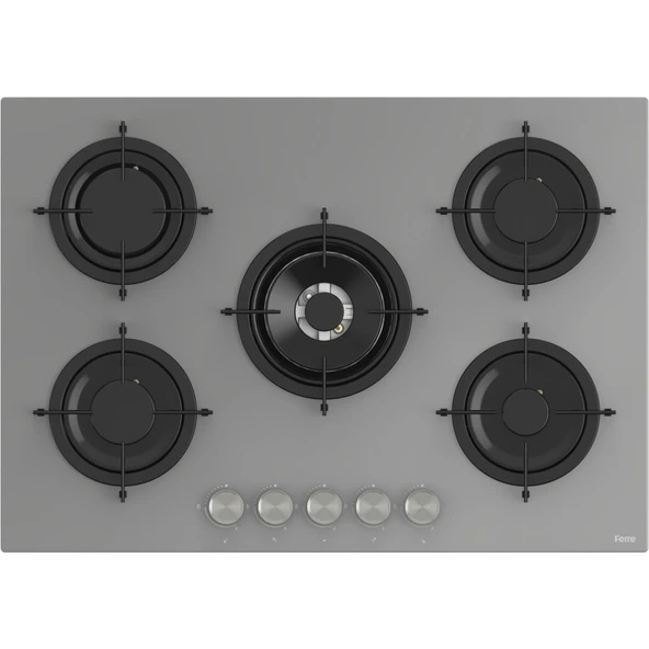 Ferre Rs Serisi Gri 5 Gözlü Ankastre Set ( QBL62CPR-RS038-D079 ) - Resim 3