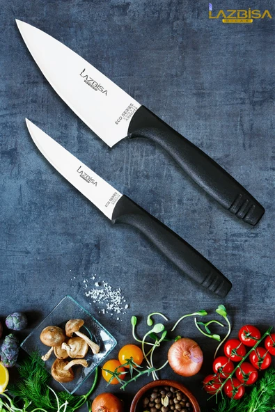 Eco Serisi Mutfak Bıçak Seti Et Ekmek Sebze Pizza Salata Börek Şef Bıçağı 2 Li Set HDS-11 ürün görseli 1