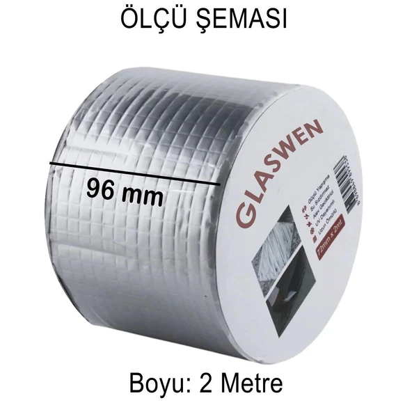 Çatı İzolasyon Bandı 96 mm X 2 MT Su Sızdırmazlık Geçirmez Delik Yalıtım Çamur Boru Sakız Tamir Bant - Resim 2