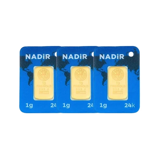 AgaKulche 24 Ayar 3 Adet 1 gr 995 Nadir Külçe Altın ürün görseli 1