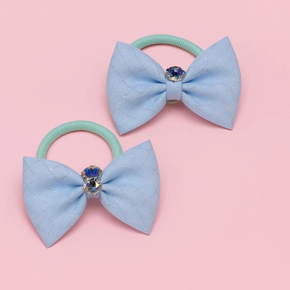 Fiyonklu Taşlı Kız Çocuk Toka 2li ürün görseli 1