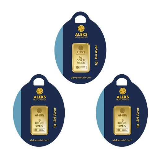 AgaKulche 24 Ayar 3 Adet 1 gr 995 AMR Külçe Altın ürün görseli 1