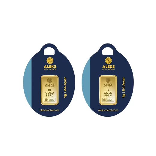AgaKulche 24 Ayar 2 Adet 1 gr 995 AMR Külçe Altın ürün görseli 1
