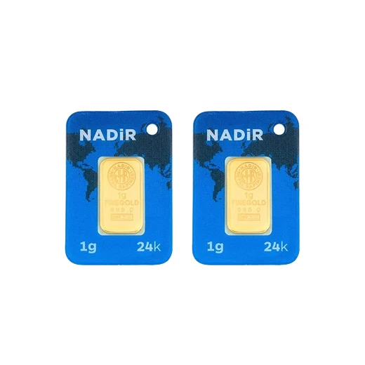 AgaKulche 24 Ayar 2 Adet 1 gr 995 Nadir Külçe Altın ürün görseli 1