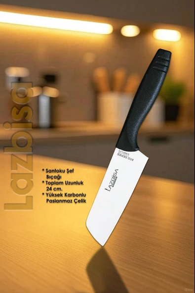 Eco Serisi Mutfak Bıçak Seti Et Ekmek Sebze Pizza Salata Börek Şef Bıçağı 7 Li Set HDS-08 - Resim 4