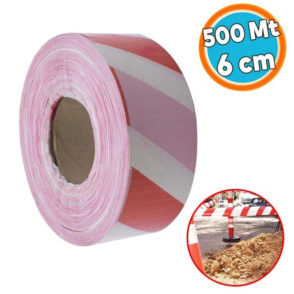 Emniyet Şeridi İkaz Uyarı Uyarıcı Bandı 500 Metre Bant En 6 cm İnşaat Kaza Olay Yeri Otopark Konut ürün görseli