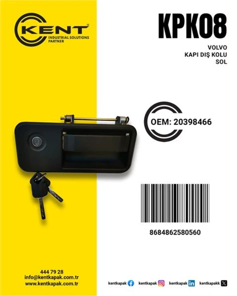 Volvo Truck Kapı Acma Kolu Sol (cf) Volvo Fh Fm - Kent Kpk-08 ürün görseli
