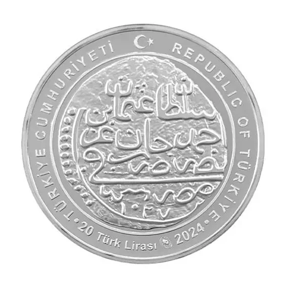 AgaKulche 2. Osman Osmanlı Gümüş Sikke Coin - Resim 2