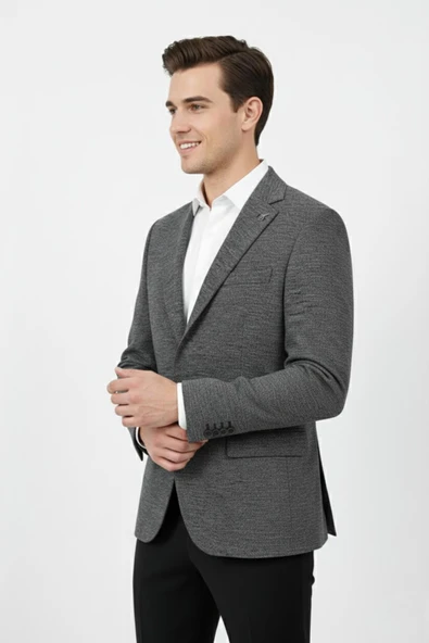 Erkek Tek Spor Ceket Çift Yırtmaçlı BGL-ST04980 - Resim 6