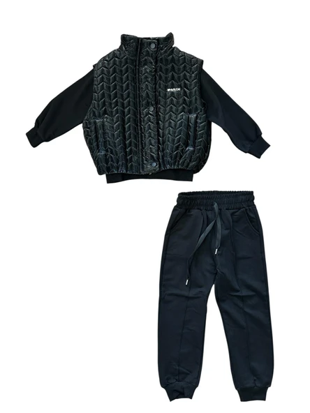 Harmony Şişme Yelekli Kız Çocuk Uzun Kollu Eşofman Takımı - Resim 2