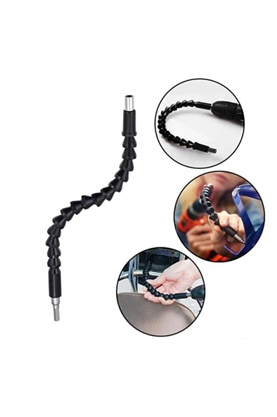 Esnek Matkap Ucu Körüklü Oynarbaşlıklı Uzatma Şarjlı Vidalama Ucu Vida CN - Resim 7