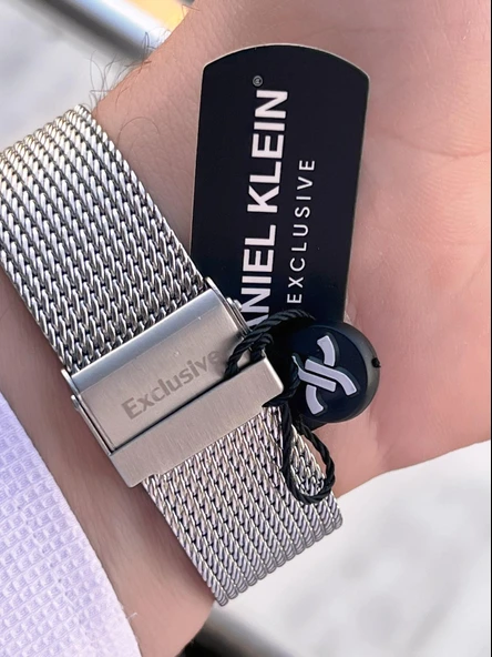 Daniel Klein Hasır Kordon İtalyan Tasarım Bileklik Hediyeli 2 Yıl Garantili Erkek Kol Saati E10885.2 - Resim 4