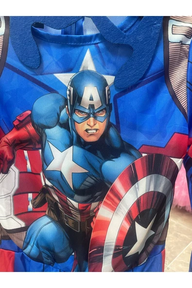 MODA Captan America Kostüm - Resim 5