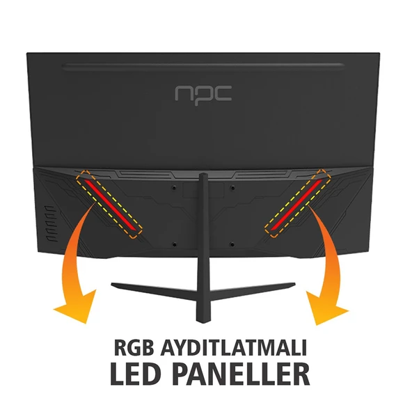 NPC 1ms 170Hz 24" 1920x1080 FHD Curved Gaming Monitör MD240K-V181 - Resim 6