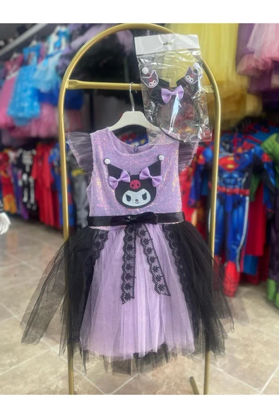 MODA Kuromi Elbise Çocuk Parti Elbisesi - Resim 2