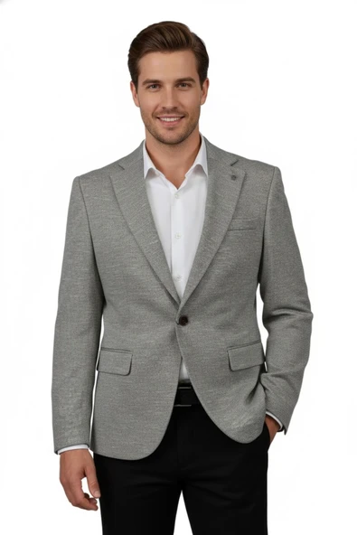 Erkek Tek Spor Ceket Çift Yırtmaçlı BGL-ST04981 - Resim 6