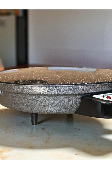 Homelux 2000w Elektrikli Lüks Termostatlı 50 Cm Ekmek,gözleme,börek Ve Katmer Sacı l Granit emaye - Resim 6