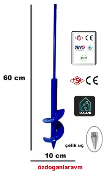 Fide Fidan Dikme Toprak Burgusu Matkap Ucu 60X10 Cm ürün görseli 1