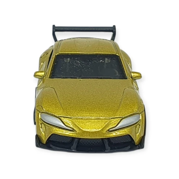 Çek Bırak Metal Küçük Arabalar 8 cm - 6411A-13 - Altın - Resim 2