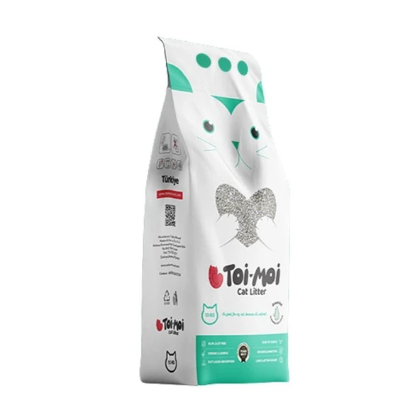 Toi Moi Kokusuz İnce Taneli Topaklanan Bentonit Kedi Kumu 10 lt ürün görseli 1