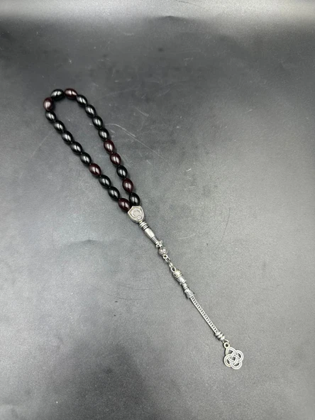 Alpaka Püskül  Ateş Kehribar Tespih ürün görseli