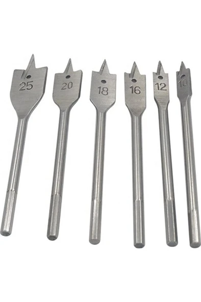 Ağaç Delici Kelebek Yaprak Matkap Uç Seti Ahşap 6'lı ürün görseli