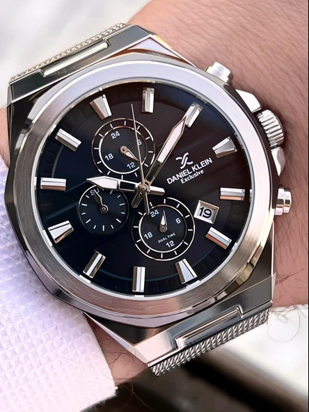 Daniel Klein Hasır Kordon İtalyan Tasarım Bileklik Hediyeli 2 Yıl Garantili Erkek Kol Saati E14234.2 - Resim 2