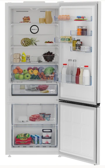 Beko 670475 MB Çift Kapılı No Frost 475lt Beyaz Kombi Alttan Donduruculu Buzdolabı - Resim 3