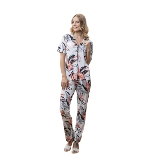 Flz Boydan Düğmeli Pijama Takımı S BEDEN ürün görseli