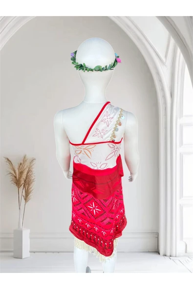 MODA ÇOCUK KOSTÜMÜ Moana Temalı Kız Çocuk Kostüm - Resim 6