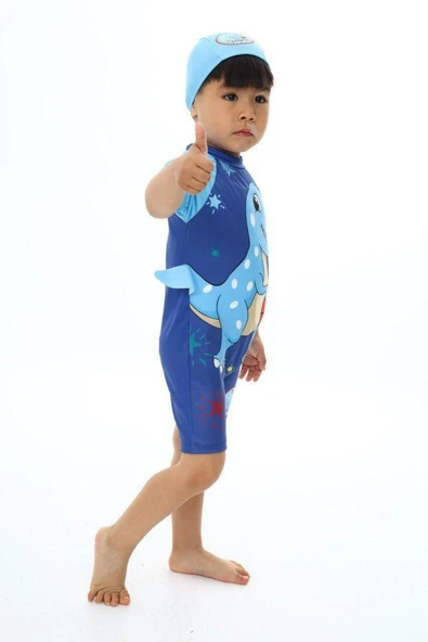 MODA dinozor desenli mayo çocuk mayo - Resim 2