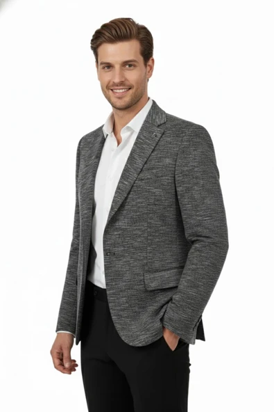 Erkek Tek Spor Ceket Çift Yırtmaçlı BGL-ST04981 - Resim 8