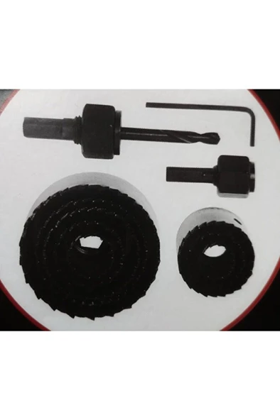 11 Parça 19-64 Mm Alçıpan Ahşap Delme Panç Seti - Resim 8