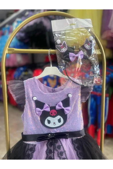 MODA Kuromi Elbise Çocuk Parti Elbisesi - Resim 3