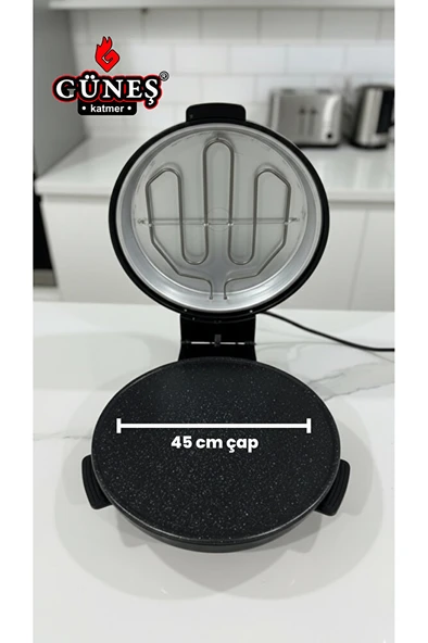 Multıcooker 10 in 1 Pizza Lahmacun ve Tandır Ekmeği Katmer Makinesi I Yapışmaz granit tepsi - Resim 3