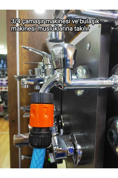 BAHÇE MUSLUĞU VE BATARYA ADAPTÖRÜ 1/2-3/4 ÇİFT ÖLÇÜ VE HORTUM BAĞLANTI ADAPTÖRÜ 1/2 - Resim 5