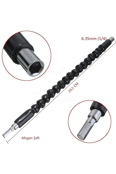 Esnek Matkap Ucu Körüklü Oynarbaşlıklı Uzatma Şarjlı Vidalama Ucu Vida CN - Resim 10