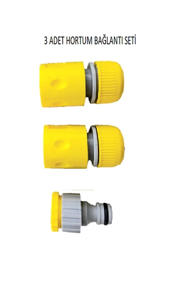 1/2" Hortum Musluk Bağlantı Adaptörü (2 Adet) + 1/2 - 3/4" Musluk Adaptörü - Resim 2