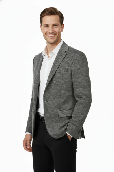 Erkek Tek Spor Ceket Çift Yırtmaçlı BGL-ST04981 - Resim 10