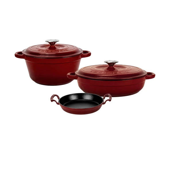 LAVA Döküm Bordo Serisi 5 Parça Set – Sıcak Lezzetler, Göz Alıcı Renk ürün görseli